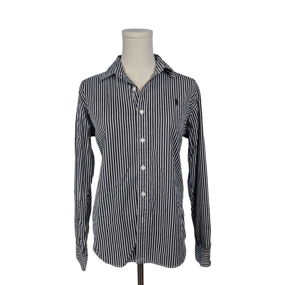 Ralph Lauren Sport Striped Button-Down Shirt Cotton 12 Slim Fit Preppy Classic